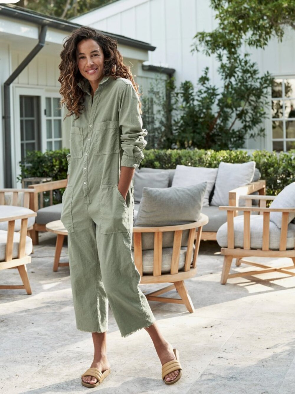 Frank & Eileen NORTHERN IRELAND Sage, Italian Performance Linen - M